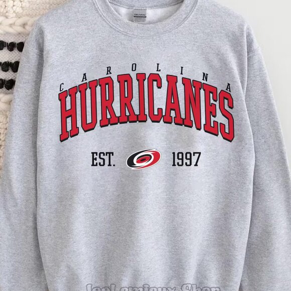 Carolina Hurricanes Ice Hockey Sweatshirt Carolina Hurricanes 1997 Shirt Sweater - Picture 1 of 3
